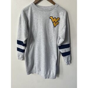Zoozatz West Virginia Gray Logo Long Sleeve Size M Academia Sweatshirt Dress